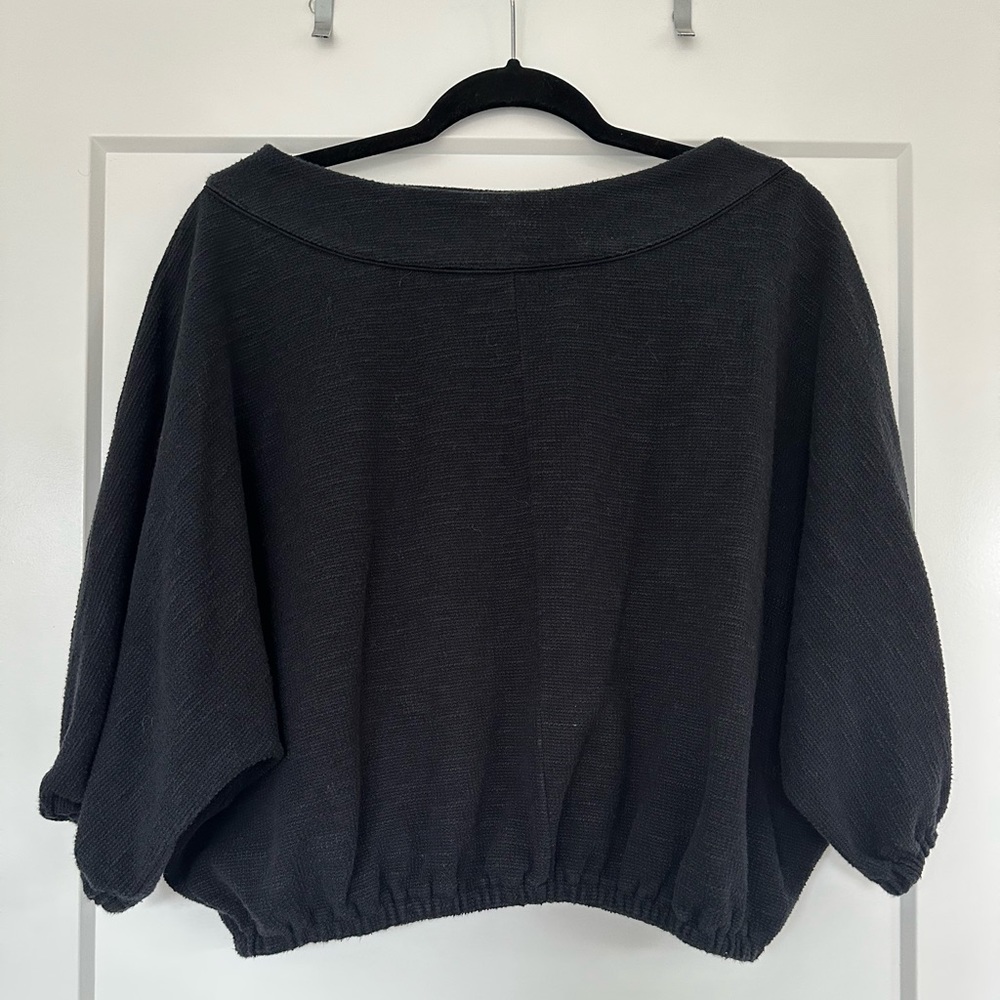 Anthropologie Cropped Black Sweater